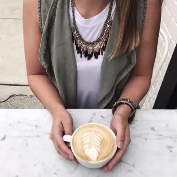 stella & dot ~ bronze shimmering bora fringeβnecklace - Picture 12 of 13